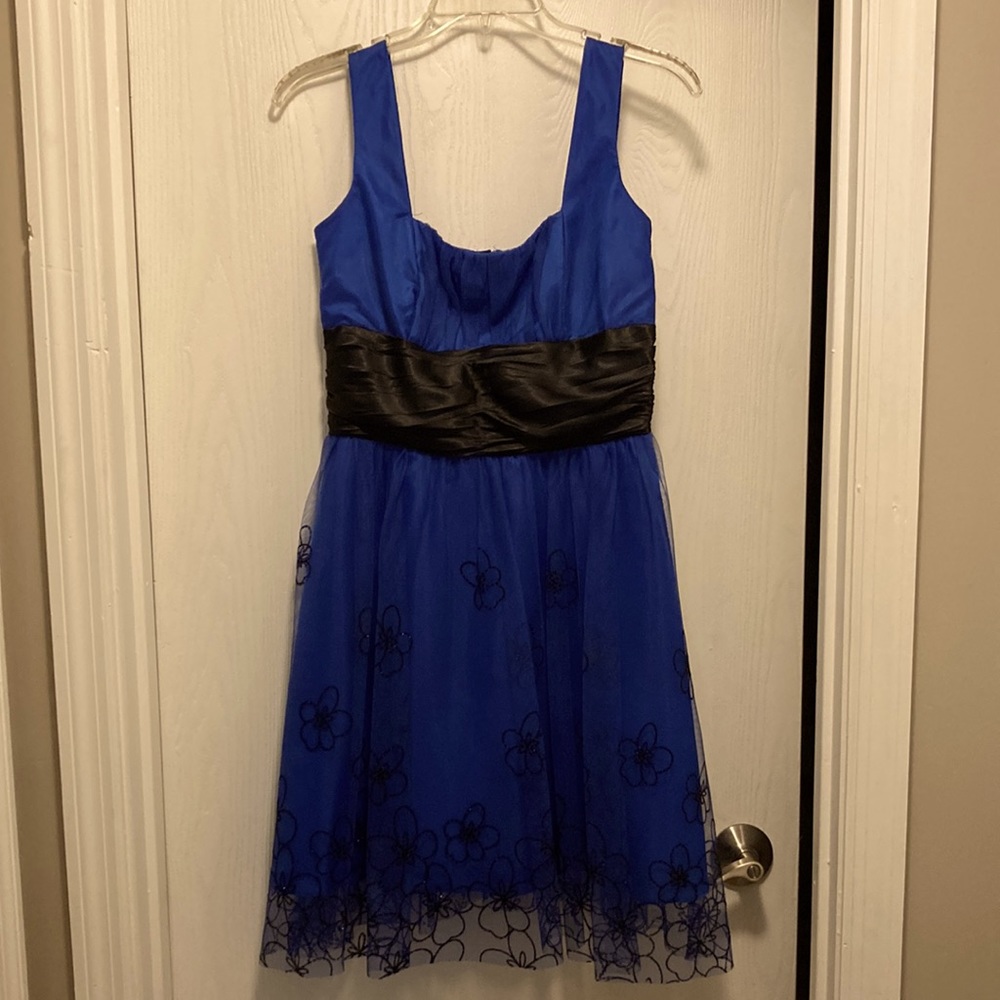 Roberta brand black and blue dress